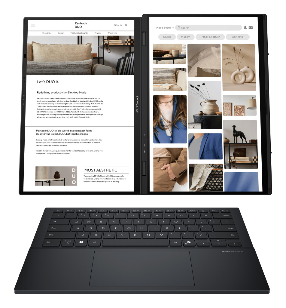 ASUS Zenbook Duo UX8406CA-PZ003W Intel Core Ultra 9 285H Hybrid (2-in-1) 35.6 cm (14") Touchscreen WQXGA+ 32 GB LPDDR5x-SDRAM 1 - Image 7