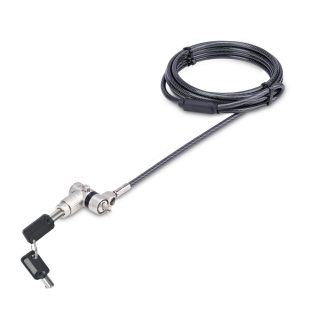 StarTech.com 3-in-1 Universal Laptop Lock 6.6ft (2m), Master Keyed Locking Cable, Compatible w/Noble Wedge®/Nano/K-Slot, A