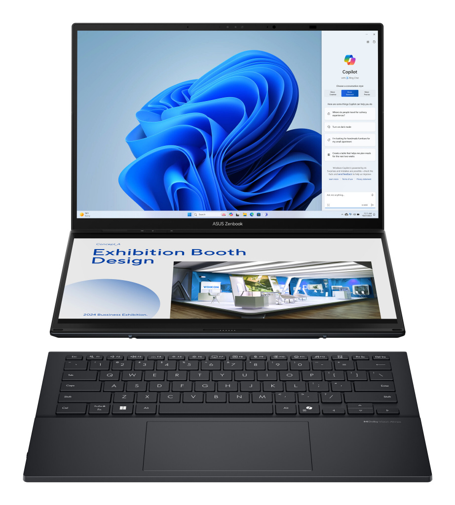 ASUS Zenbook Duo UX8406CA-PZ003W Intel Core Ultra 9 285H Hybrid (2-in-1) 35.6 cm (14") Touchscreen WQXGA+ 32 GB LPDDR5x-SDRAM 1