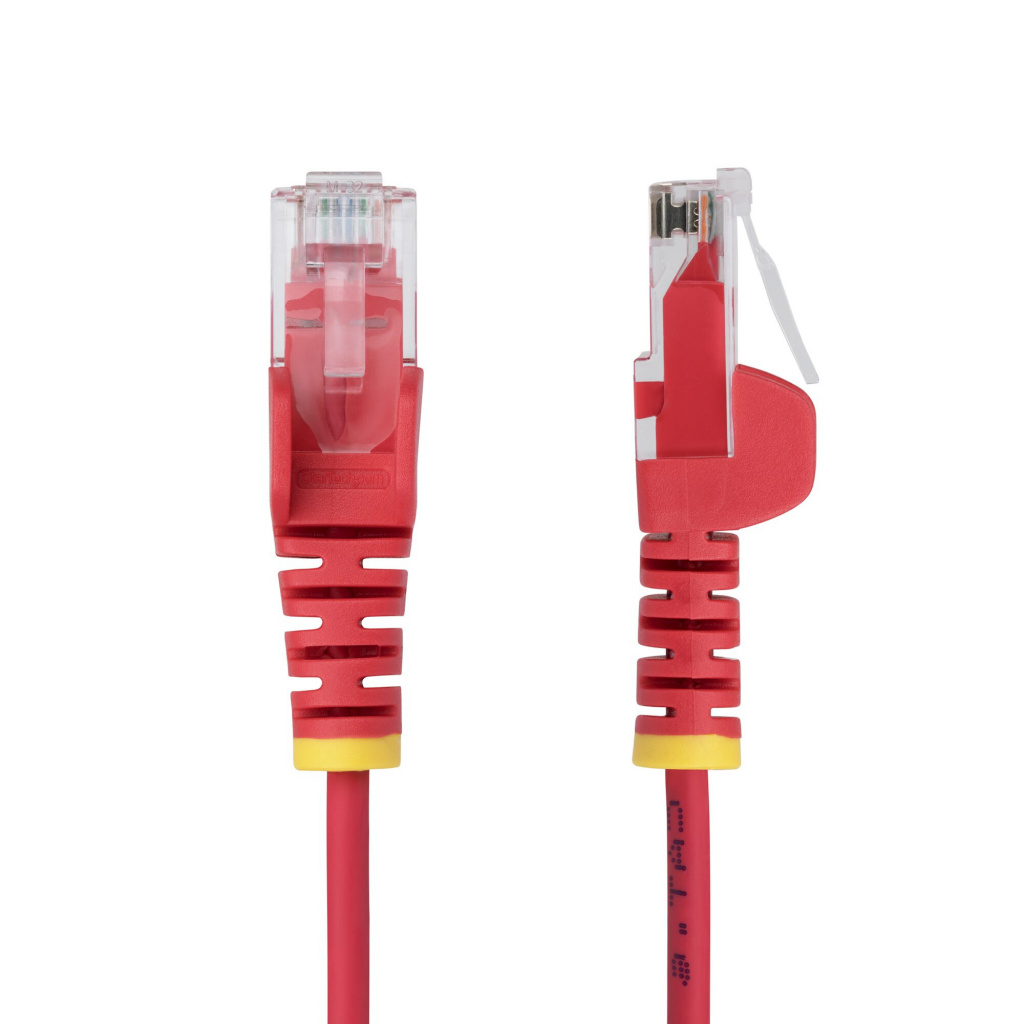 StarTech.com 2.5m Red Slim CAT6 Ethernet Cable, Snagless, 100W PoE, UTP, LSZH, 28AWG Pure Bare Copper Wire, Slim RJ45 Network Pa - Image 2