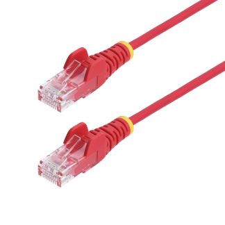 StarTech.com 3m Red Slim CAT6 Ethernet Cable, Snagless, 100W PoE, UTP, LSZH, 28AWG Pure Bare Copper Wire, Slim RJ45 Network Pat