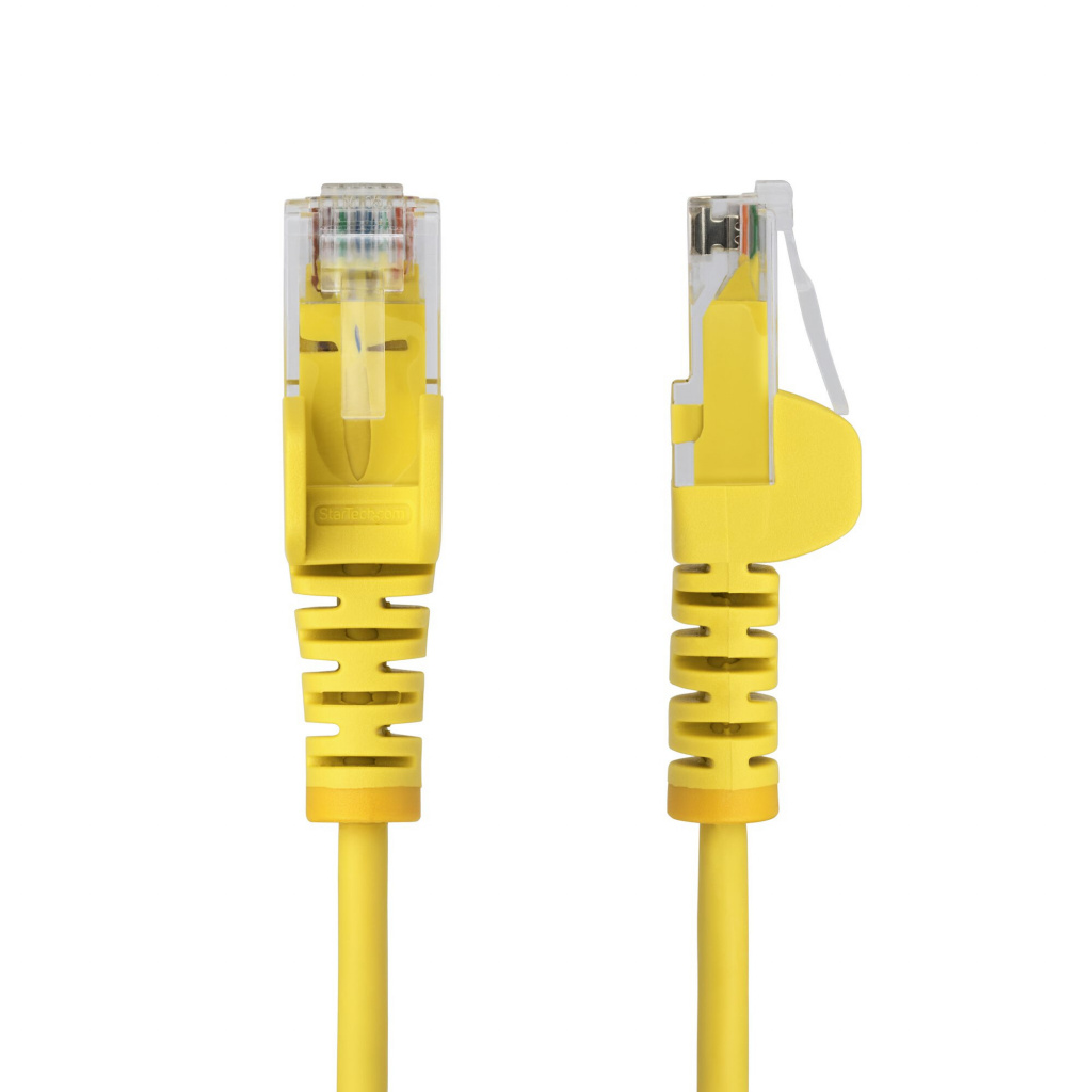 StarTech.com 10m Yellow Slim CAT6 Ethernet Cable, Snagless, 100W PoE, UTP, LSZH, 28AWG Pure Bare Copper Wire, Slim RJ45 Network - Image 2