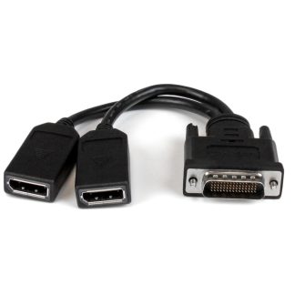StarTech.com 8" (20 cm) DMS-59 to Dual DisplayPort Adapter Cable - 4K x 2K Video - LFH DMS 59 pin (M) to 2x DisplayPort 1.2 (F)