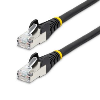 StarTech.com 7m CAT6a Ethernet Cable - Black - Low Smoke Zero Halogen (LSZH) - 10GbE 500MHz 100W PoE++ Snagless RJ-45 w/Strain R