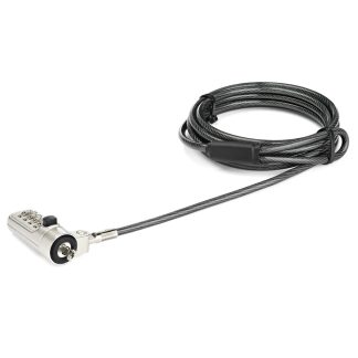 StarTech.com 6.6ft (2m) Laptop Cable Lock - 4-Digit Combination Laptop/Desktop Security Cable Lock for Wedge Slot Computers - A
