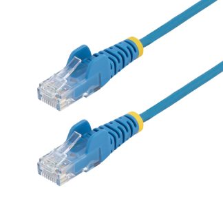 StarTech.com 10m Blue Slim CAT6 Ethernet Cable, Snagless, 100W PoE, UTP, LSZH, 28AWG Pure Bare Copper Wire, Slim RJ45 Network P