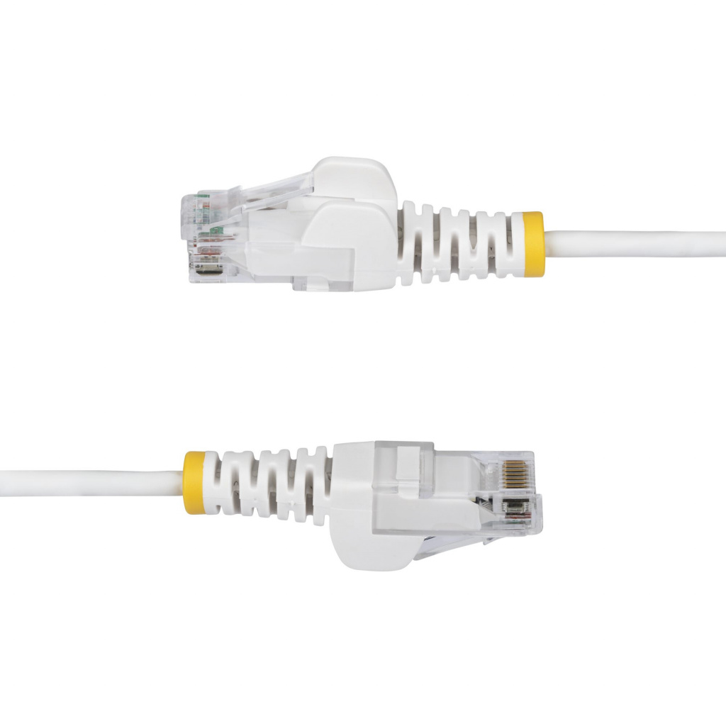 StarTech.com 2.5m White Slim CAT6 Ethernet Cable, Snagless, 100W PoE, UTP, LSZH, 28AWG Pure Bare Copper Wire, Slim RJ45 Network - Image 3