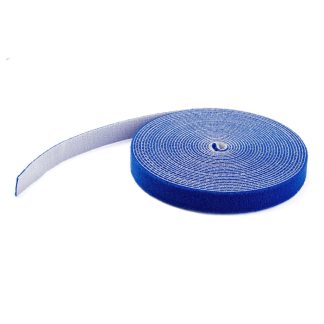 StarTech.com 25ft (7.6m) Hook and Loop Roll, Blue, Cut-to-Size Reusable Cable Ties, Bulk Industrial Wire Fastener Tape, Adjusta