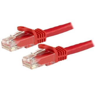 StarTech.com 3m CAT6 Ethernet Cable - Red CAT 6 Gigabit Ethernet Wire -250MHz 100W PoE RJ45 UTP Network/Patch Cord Snagless w/S