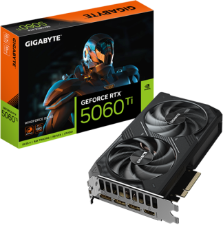 GIGABYTE GeForce RTX 5060 Ti WINDFORCE OC 8G Graphics Card - 8GB GDDR7, 128bit, PCI-E 5.0, 2587MHz Core Clock, 3 x DisplayPort,