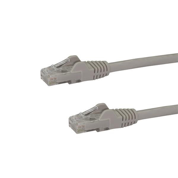 StarTech.com 50cm CAT6 Ethernet Cable - Grey CAT 6 Gigabit Ethernet Wire -250MHz 100W PoE RJ45 UTP Network/Patch Cord Snagless