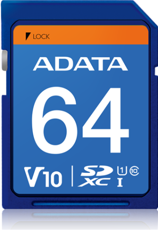 ADATA ASDX64GUI3V30S-R memory card 64 GB SDXC UHS-I Class 10