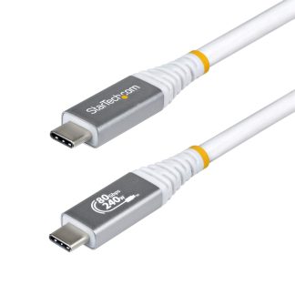 StarTech.com 50cm (1.6ft) USB4 Cable, 80Gbps, USB-IF Certified USB-C Cable, 240W PD, 8K 120Hz/4K 240Hz DP2.1 DP80, TPE Jacket,