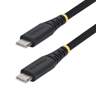 StarTech.com 3m (10ft) USB-C Charging Cable, 60W (3A) PD, Dual-Layer Braided Nylon/TPE Jacket, Rugged USB C Charging Cord, USB 2