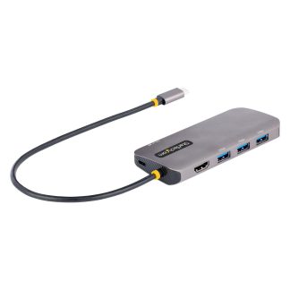 StarTech.com USB C Multiport Adapter, 4K 60Hz HDMI Video, 3 Port 5Gbps USB Hub, 100W Power Delivery Pass-Through, GbE, 12"/30cm