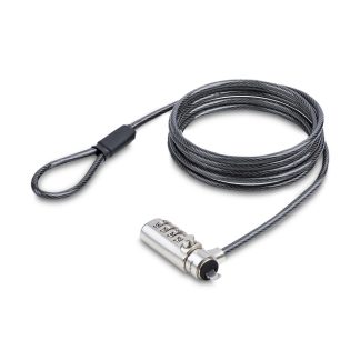 StarTech.com Slim Lock Noble Wedge® Slot Compatible, 5ft (1.5m) Locking Cable, Desk Anti-Theft Security For Laptop/Noteboo