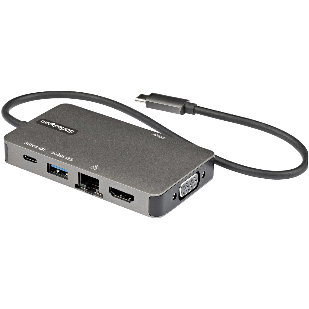 StarTech.com USB-C Multiport Adapter - USB-C to 4K 30Hz HDMI or 1080p VGA - USB Type-C Mini Dock w/ 100W Power Delivery Passthr