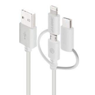 ALOGIC 30 CM 3-IN-1 CHARGE & SYNC CABLE - WHITE