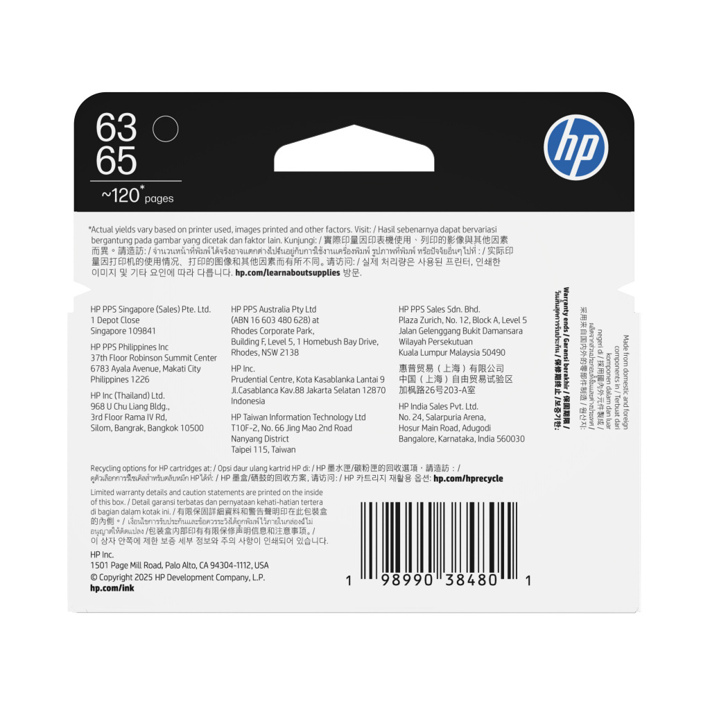 HP 63/65 Black Original Ink Cartridge - Image 14