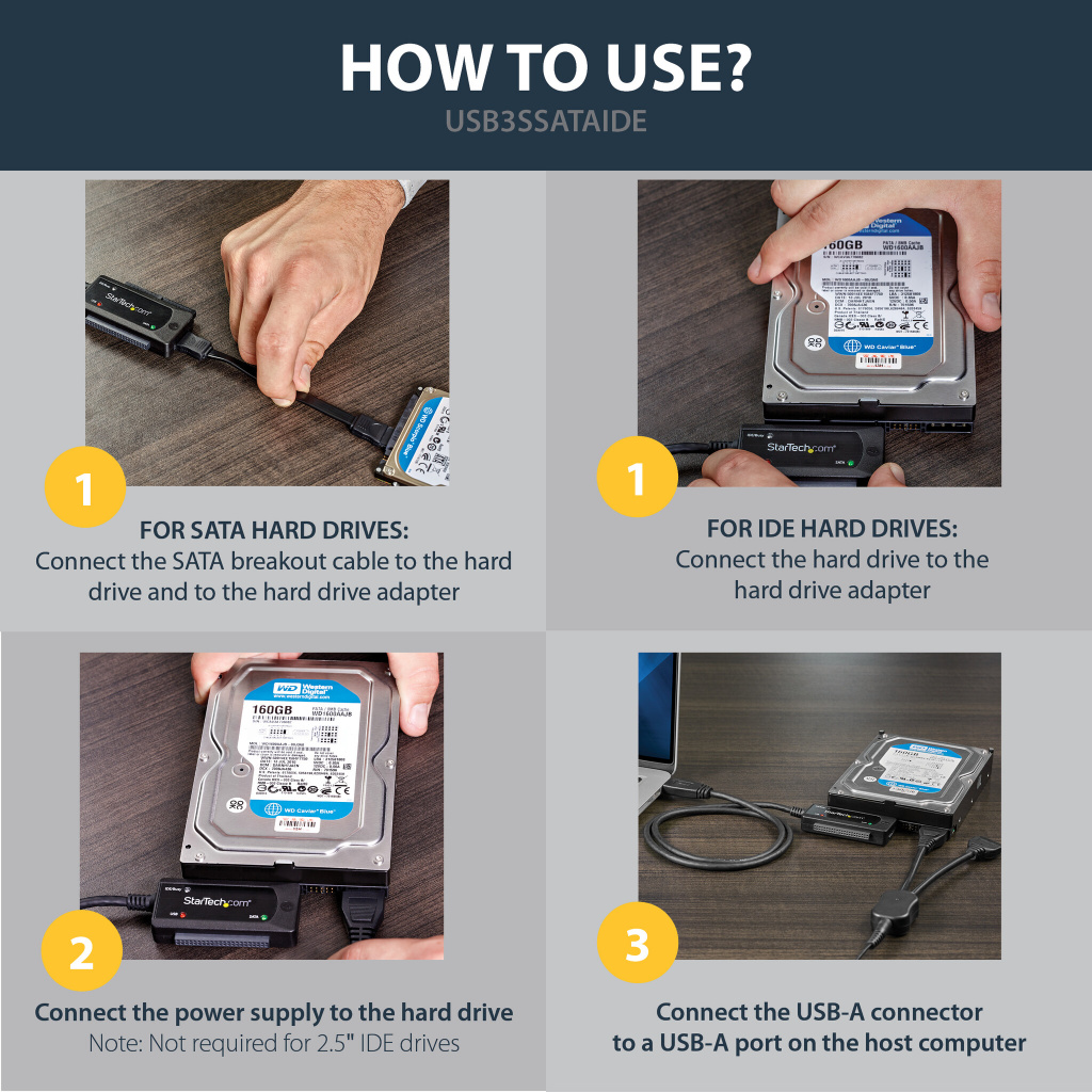 StarTech.com SATA to USB Cable - USB 3.1 (10Gbps) - UASP - Image 12