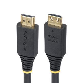 StarTech.com 50cm (1.6ft) High Speed HDMI Cable with Gripping Connectors, 4K 60Hz/1440p 144Hz, HDR10/HDCP 2.2/ARC, 18Gbps, UHD