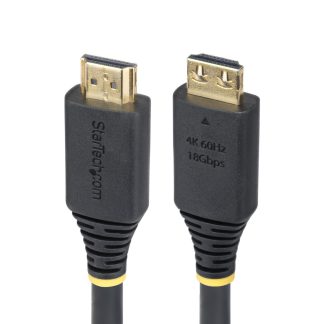 StarTech.com 5m (16ft) High Speed HDMI Cable with Gripping Connectors, 4K 60Hz/1440p 144Hz, HDR10/HDCP 2.2/ARC, 18Gbps, UHD HDM