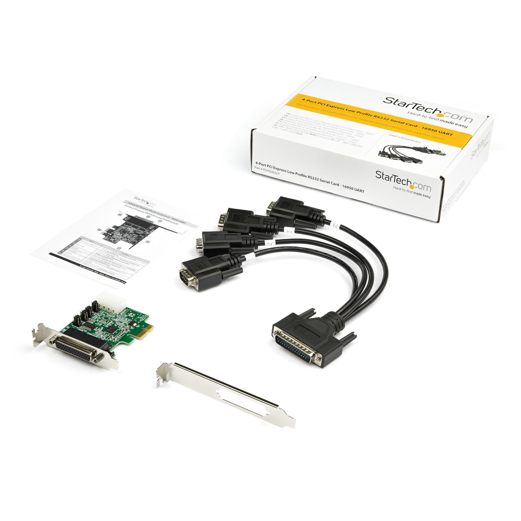 StarTech.com 4-port PCI Express RS232 Serial Adapter Card - PCIe RS232 Serial Host Controller Card - PCIe to Serial DB9 - 16950 - Image 7