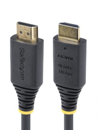 StarTech.com 8ft (2.4m) Premium Certified High Speed HDMI Cable, 4K 60Hz/1440p 144Hz, HDR10/HDCP 2.2/ARC, 18Gbps, UHD HDMI 2.0 C