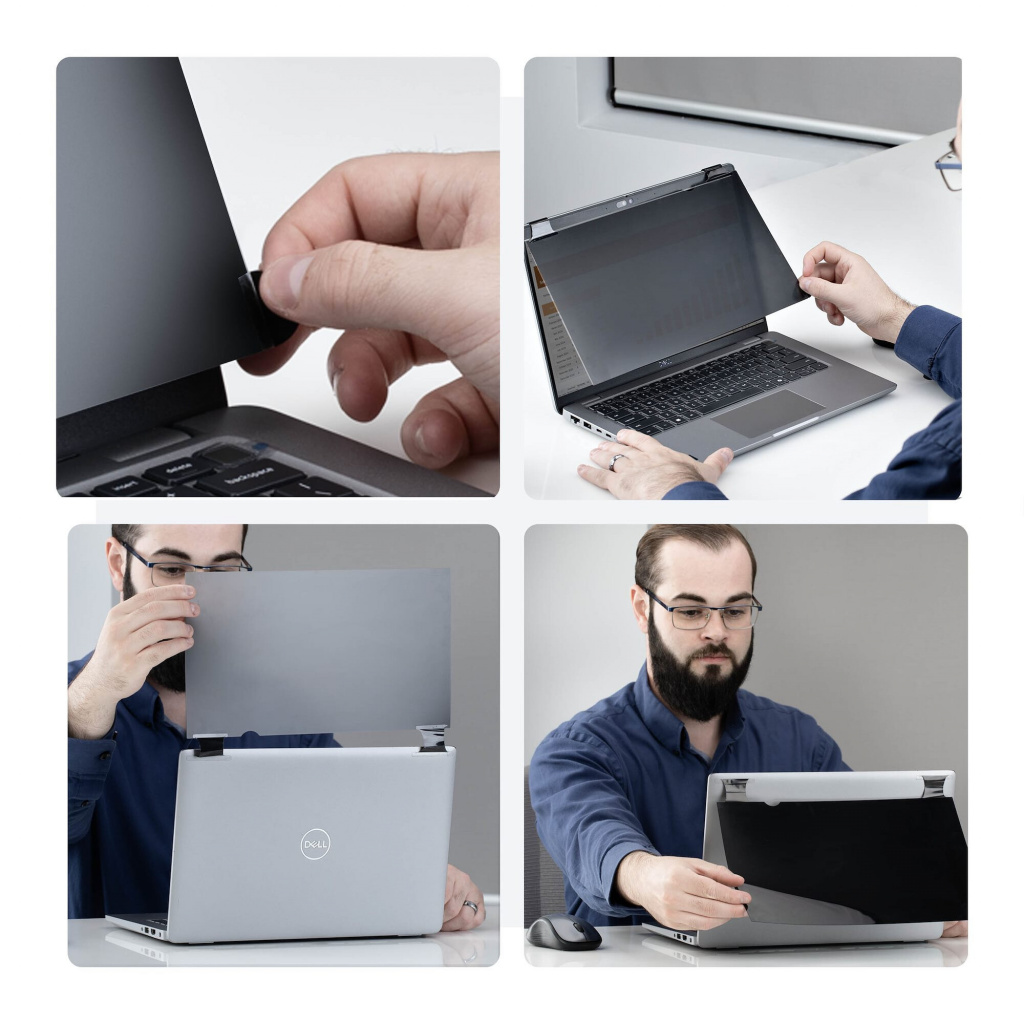 StarTech.com 16-inch 16:10 Bright Privacy Screen Filter with Touch, Flip-Over, 75% Light Transmittance, Anti-Glare Privacy Filt - Image 5