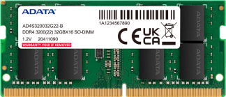 ADATA AD4S32008G22-BGN memory module 8 GB 1 x 8 GB DDR4 260-pin SO-DIMM