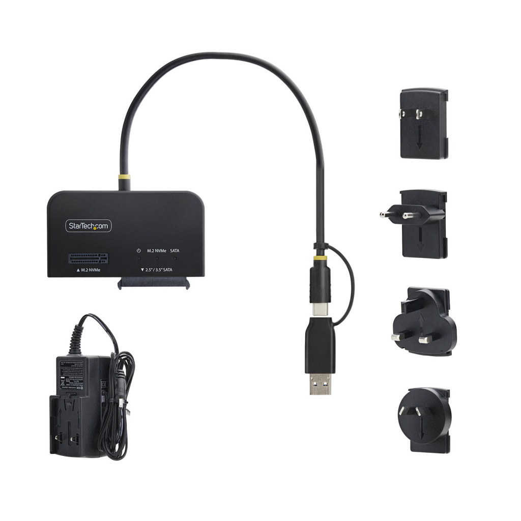 StarTech.com USB-C/USB-A to M.2 NVMe and 2.5in/3.5in SATA Adapter, 10Gbps, Tool-Free External SSD Hard Drive Reader, B+M/M-Key - Image 7