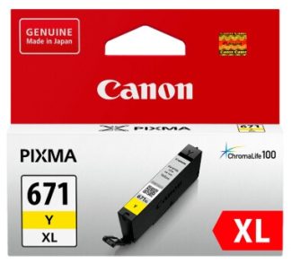 Canon CLI-671XLY ink cartridge 1 pc(s) Original High (XL) Yield Yellow