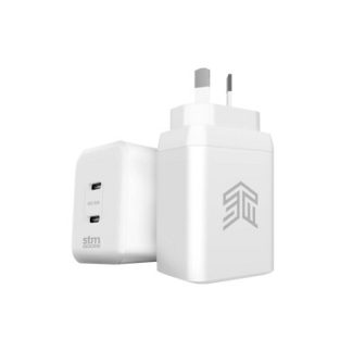 STM 35W Dual Port (USB-C/C) Power Adapter (AUNZ) - White