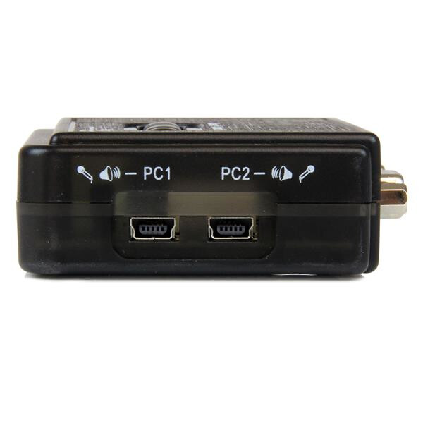 StarTech.com 2 Port Black USB KVM Switch Kit with Audio and Cables - Image 2