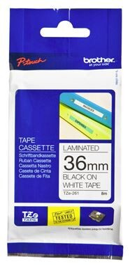 Brother TZE-261 label-making tape Black on white TZ