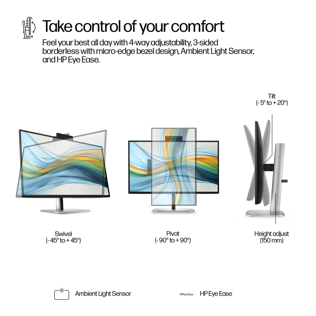 HP Series 5 Pro 27 inch QHD USB-C Conferencing Monitor - 527pm - Image 13