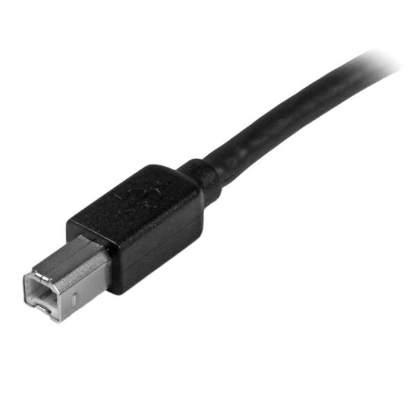 StarTech.com 50ft (15m) Active USB 2.0 A to B Cable, Long USB Printer Cable, 1x USB-A (M), 1x USB-B (M) - Black - Image 4