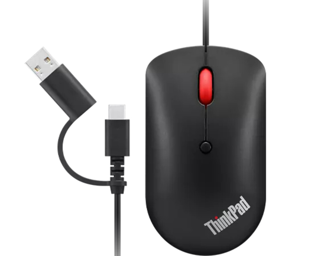 Lenovo 4Y51D20850 mouse Office Ambidextrous USB Type-C Optical 2400 DPI