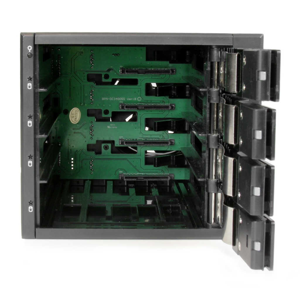 StarTech.com 4 Bay Aluminum Trayless Hot Swap Mobile Rack Backplane for 3.5in SAS II/SATA III - 6 Gbps HDD - Image 4