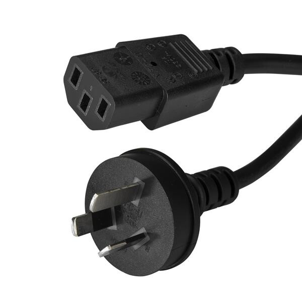 StarTech.com 3m (10ft) Computer Power Cord, AS/NZS 3112 to C13, 10A 250V, 18AWG, Black Replacement AC Power Cord, Printer Power