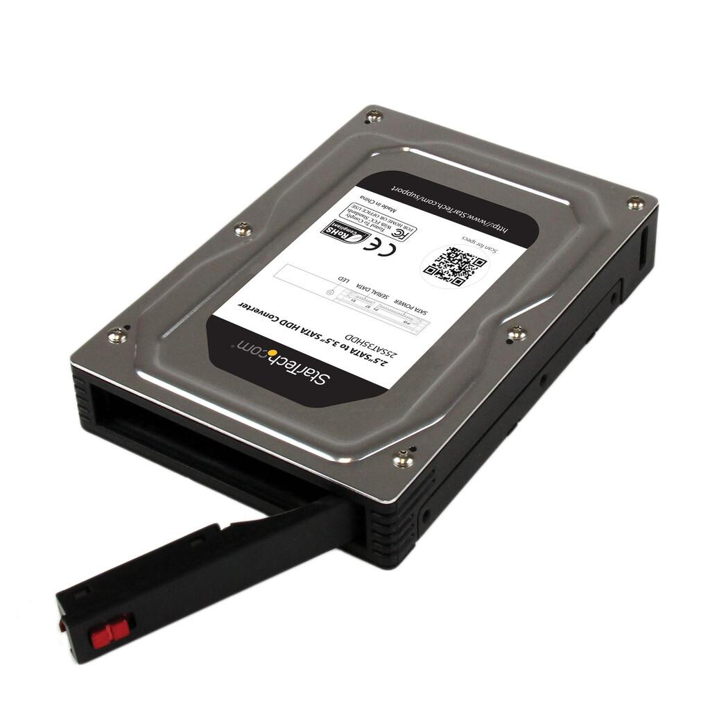 StarTech.com 2.5” to 3.5” SATA Aluminum Hard Drive Adapter Enclosure with SSD / HDD Height up to 12.5mm - Image 2