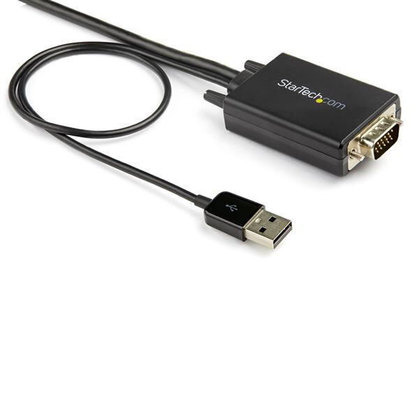 StarTech.com 2m VGA to HDMI Converter Cable with USB Audio Support & Power - Analog to Digital Video Adapter Cable to connect a - Image 3