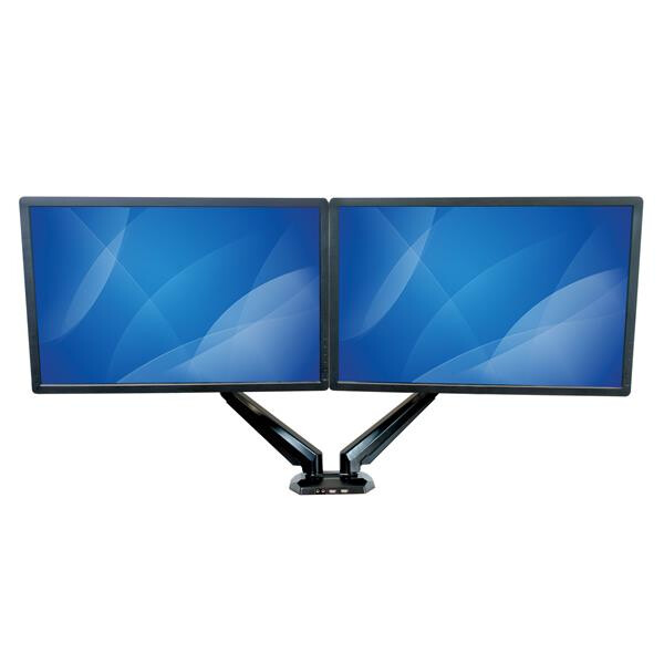 StarTech.com Desk Mount Dual Monitor Arm with USB & Audio, Desk Clamp VESA Mount for up to 32" (17.6lb/8kg) Displays, Ergonomic - Image 6