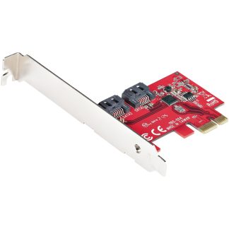 StarTech.com SATA PCIe Card - 2 Port PCIe SATA Expansion Card - 6Gbps - Full/Low Profile - PCI Express to SATA Adapter/Controlle