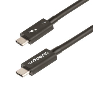StarTech.com 3.3ft (1m) Thunderbolt 4 Cable - 40Gbps - 100W PD - 4K/8K Video - Intel-Certified Thunderbolt Cable - Compatible w