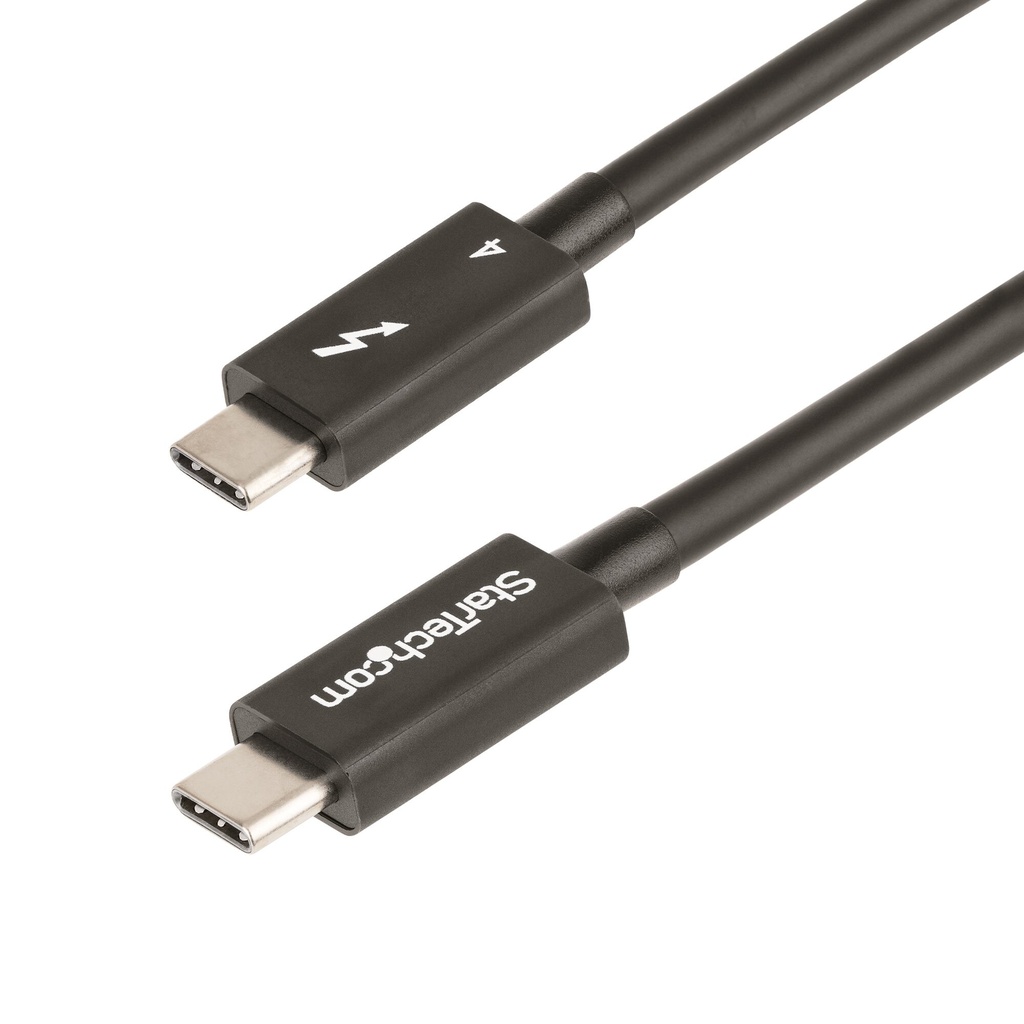 StarTech.com 3.3ft (1m) Thunderbolt 4 Cable - 40Gbps - 100W PD - 4K/8K Video - Intel-Certified Thunderbolt Cable - Compatible w