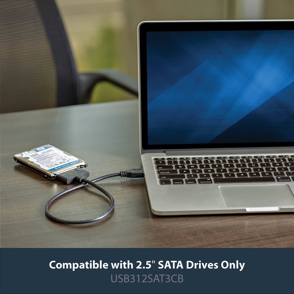 StarTech.com SATA to USB Cable, USB 10Gbps to 2.5in SATA I II III Hard Drive Adapter, External Converter for SSD or HDD Data Tr - Image 3