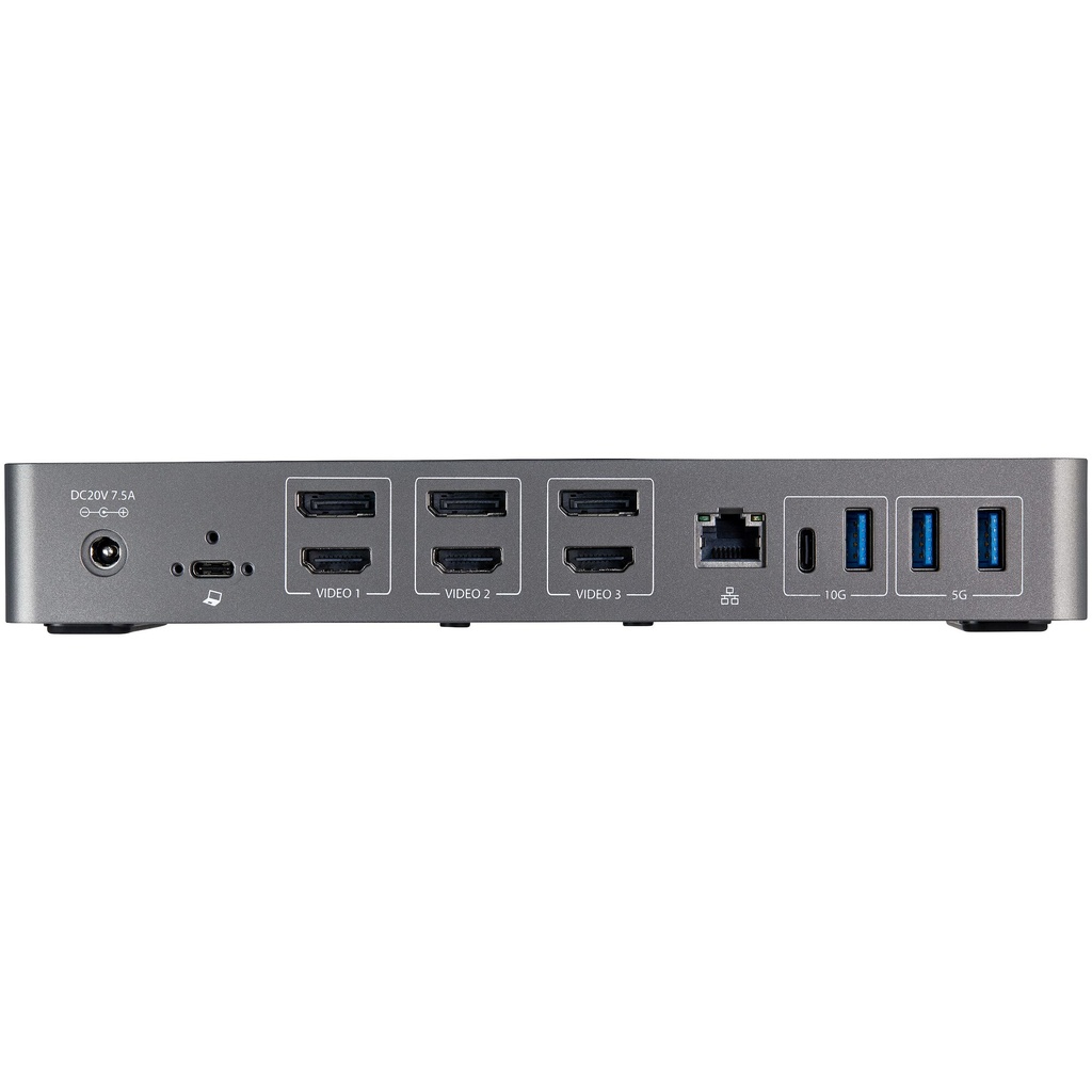 StarTech.com USB-C & USB-A Dock - Hybrid Universal Triple Monitor Laptop Docking Station w/ DisplayPort & HDMI 4K 60Hz - 85W Po - Image 8