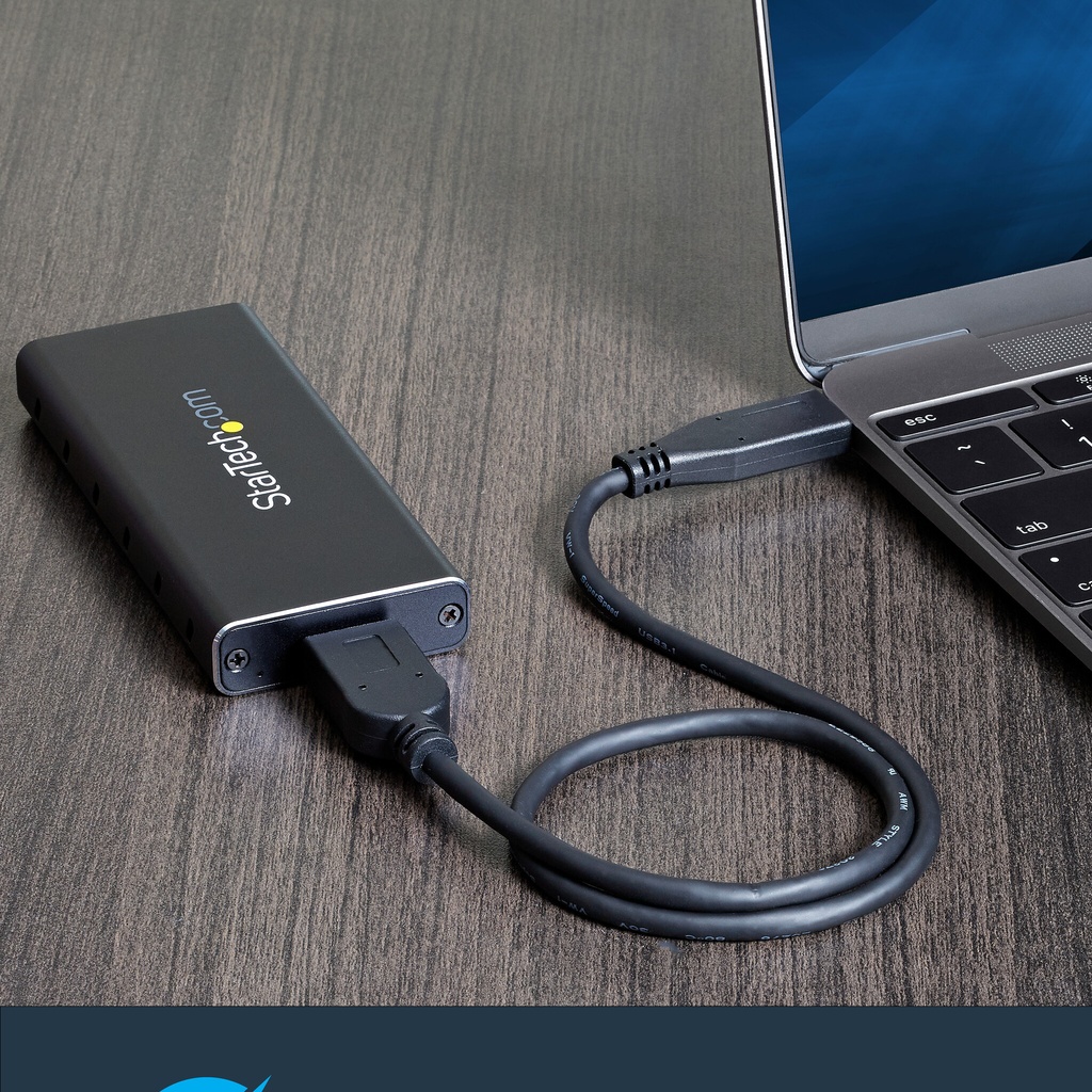StarTech.com M.2 SSD Enclosure for M.2 SATA SSDs - USB 3.1 (10Gbps) with USB-C Cable - TAA - Image 9