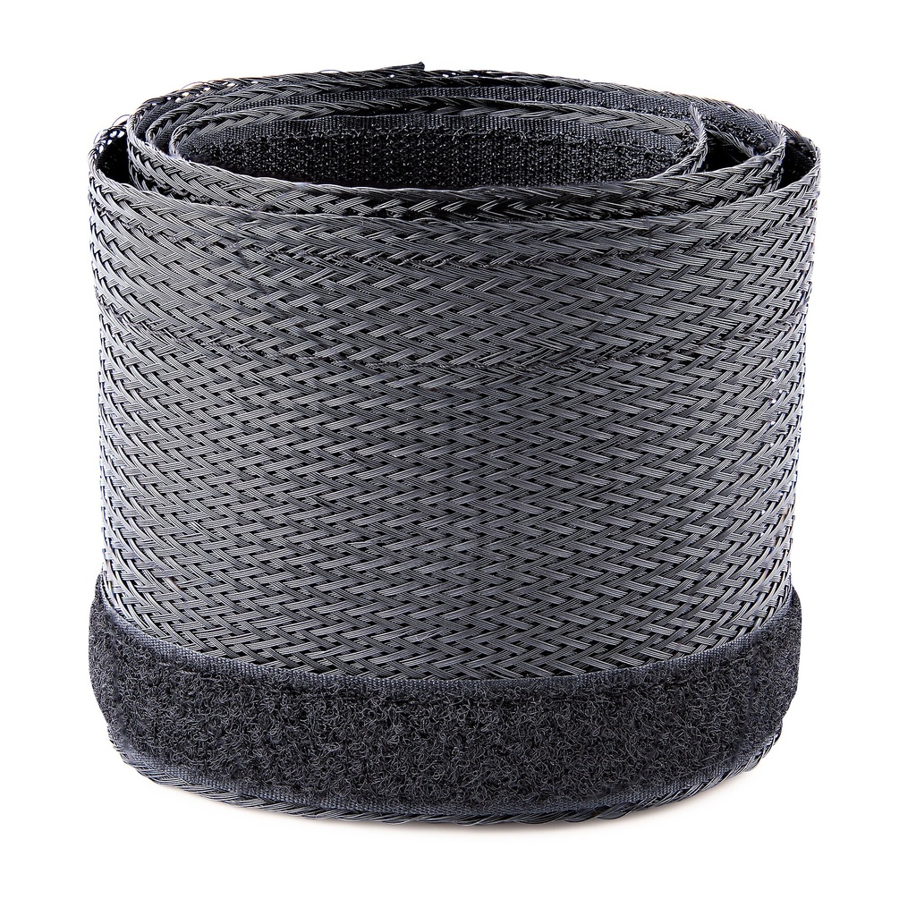 StarTech.com 10ft (3m) Cable Management Sleeve, Trimmable Heavy Duty Cable Wrap, 1.2" (3cm) Dia. Polyester Mesh Computer Cable - Image 2